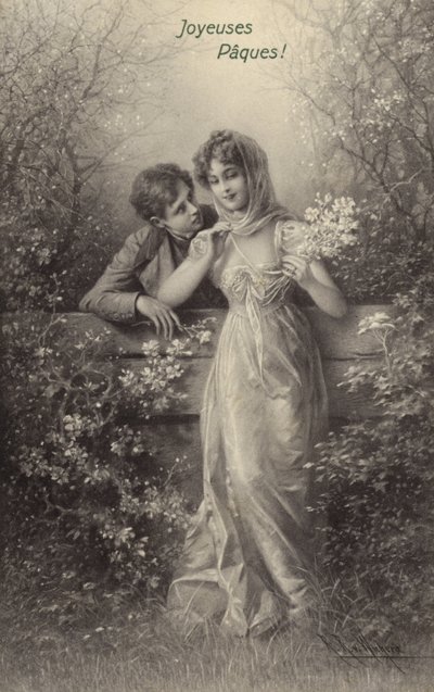 Coppia appoggiata a una staccionata da Raimund Ritter Von Brennerstein Wichera